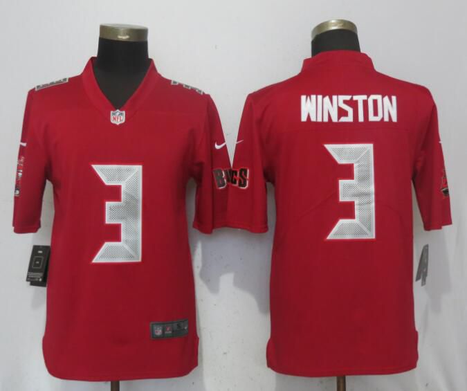 Men Tampa Bay Buccaneers 3 Winston Navy Red Nike Color Rush Limited NFL Jerseys
